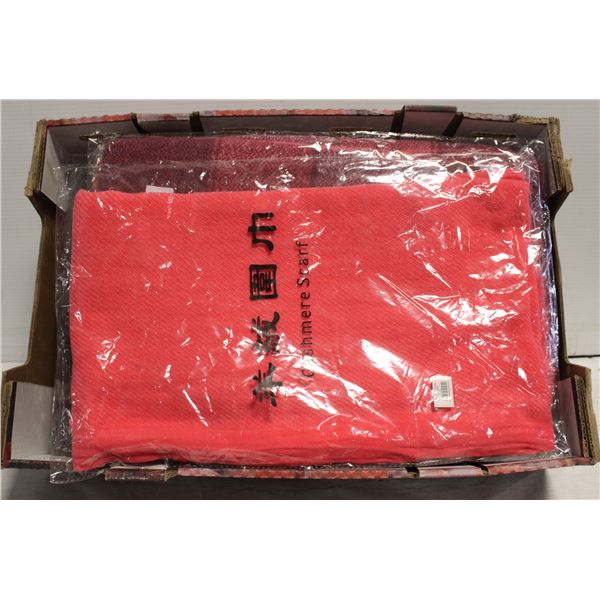 LOT OF 10 PASHMINA PLUSH SCARVES