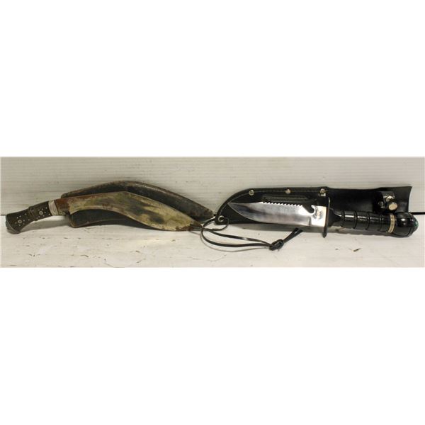 2 FIXED BLADE KNIVES