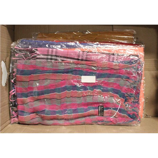 LOT OF 10 PASHMINA THIN SCARVES