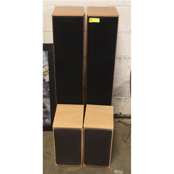 TANNOY AND LARGE POLK-AUDIO SPEAKERS WOOD