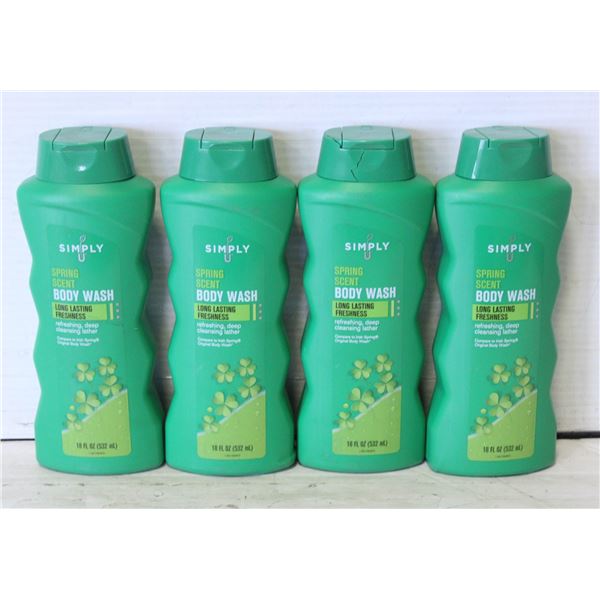 NEW CASE OF SIMPLY U SPRING SCENT BODY WASH
