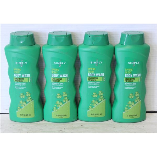 NEW CASE OF SIMPLY U SPRING SCENT BODY WASH