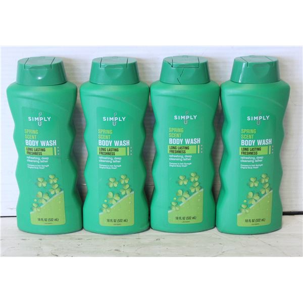 NEW CASE OF SIMPLY U SPRING SCENT BODY WASH