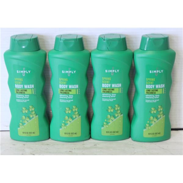 NEW CASE OF SIMPLY U SPRING SCENT BODY WASH