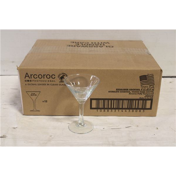 NEW CASE WITH 12 X 3 OZ ARCOROC FULLY TEMPERED-