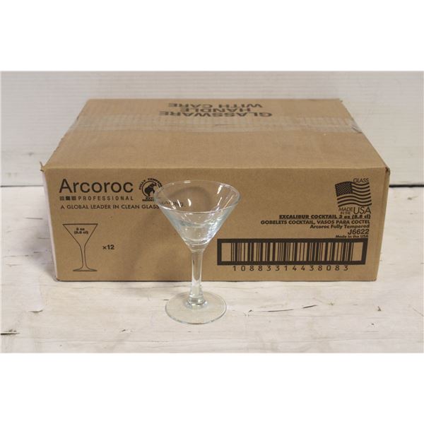 NEW CASE WITH 12 X 3 OZ ARCOROC FULLY TEMPERED-