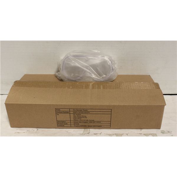 NEW CASE WITH 10 CLEAR SAFETY GOGGLES