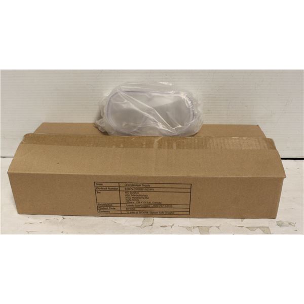 NEW CASE WITH 10 CLEAR SAFETY GOGGLES