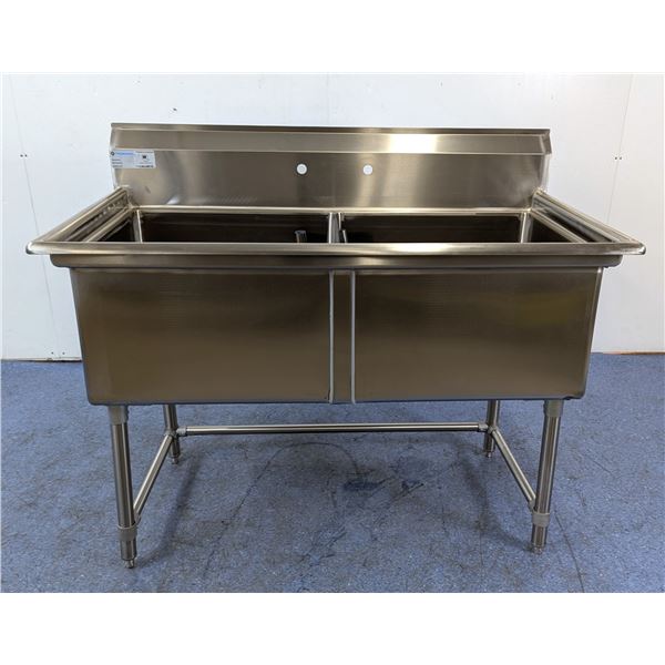 Thorinox TDS-2424-E Two Compartment Sink With No Drain Board | Sink-2/R6