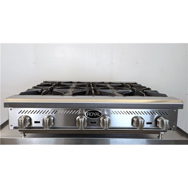 Royal RHP-36-6 Six Burner 36" Natural Gas Hotplate | LBD