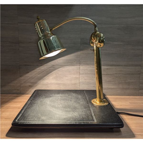 Hanson Brass Heat Lamp Carving Station With Synthetic Granite Base | MA23/PC1