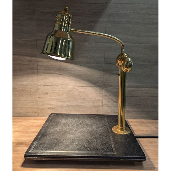 Hanson Brass Heat Lamp Carving Station With Synthetic Granite Base | MA24/PC1