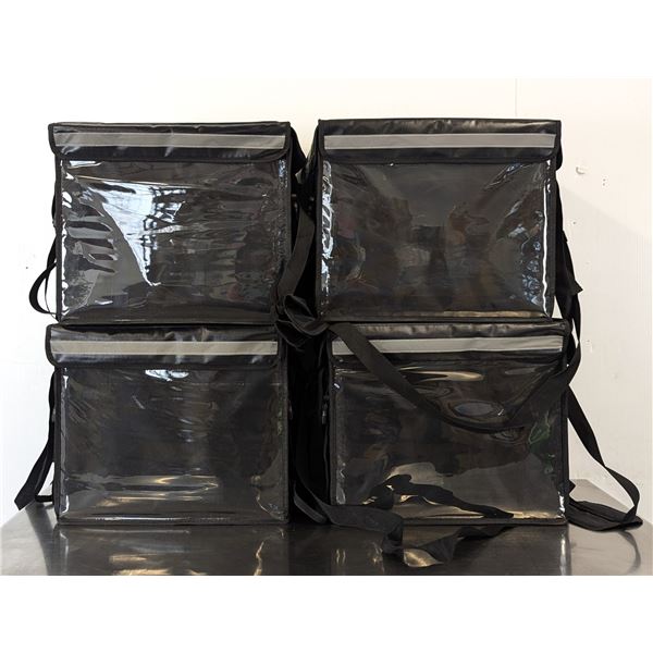 17" x 14" Delivery Bags, Black - Lot of 4 | L6-CR1