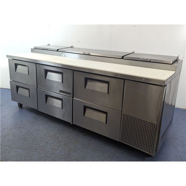 True TPP-AT-93D-6 93" Six Drawer Refrigerated Pizza Prep Table | 8602/R4