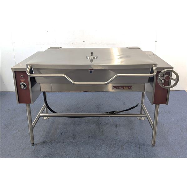 Crown ETS-40 40 Gallon Manual Electric Floor Tilt Skillet | 1926/R2
