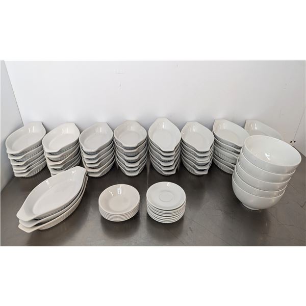 Assorted White Dishes - Lot of 70pcs | MA-22/R4Pallet