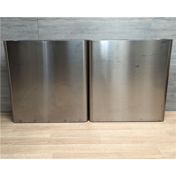 Stainless Steel Rectangular Bins - Lot of 2 | Front D