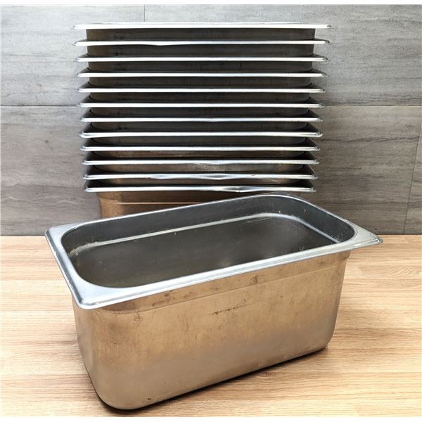 Browne 1/3 Size Stainless Steel insert 6" Deep - Lot of 13 | AB-1/Front F