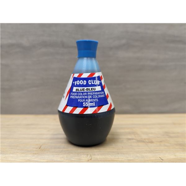 Food Club Blue Food Color Preparation, 55ml - Lot of 12 (1 Box) | L9-Floor