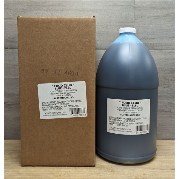 Food Club Blue Food Color Preparation, 4L | L11-4