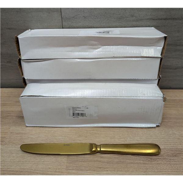 Vintage Gold 9" Table Knives - Lot of 60 (5 Boxes) | L6-CR4/MB257