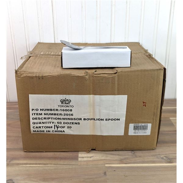 Johnson Rose Windsor Soup Spoons - Lot of 1200 (2 Cases) | JR 2056/LBD2-1