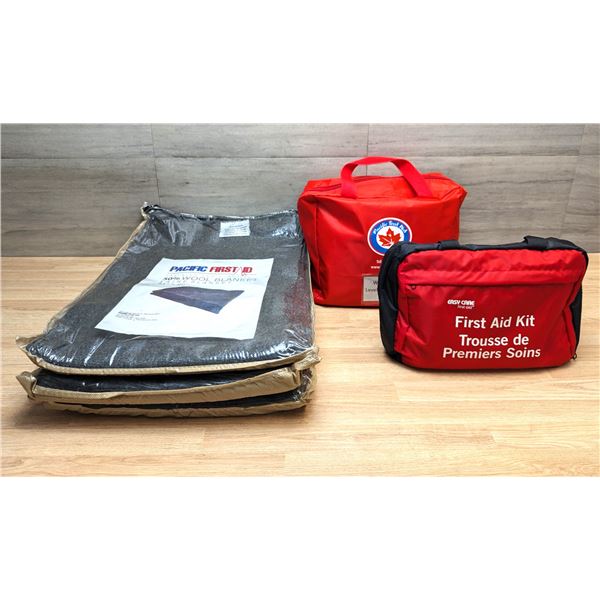 First Aid Kits With Wool Blankets - Lot of 5pcs | FrC