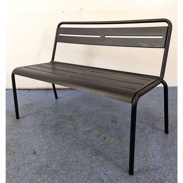 44" Metal Bench, Black | AB-22/R1 Side