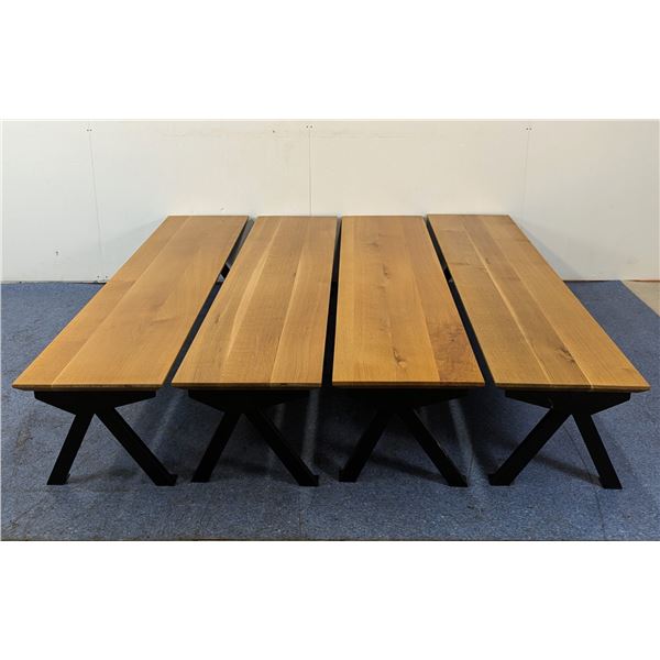 72" x 18" Wood/Metal Benches - Lot of 4 | AB-23/R2