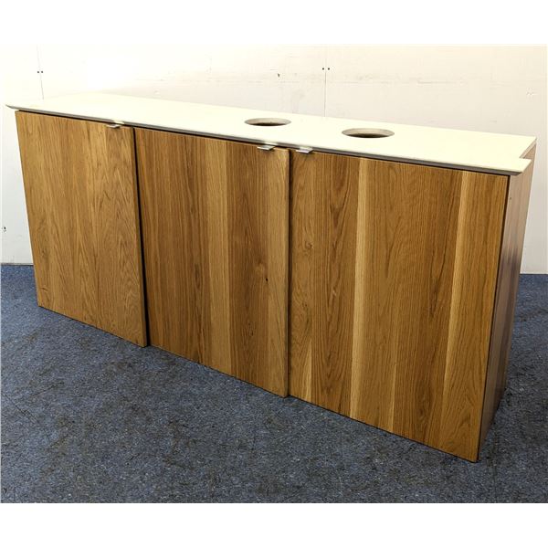 73" x 15-1/2" Custom Made Beverage Prep Station With Stone Top | AB-24/R2