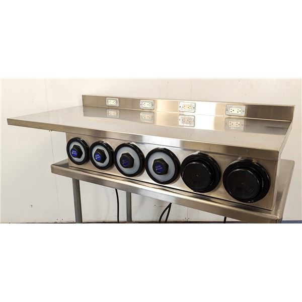 61" Countertop Beverage Prep  Station with Cup Dispensers | AB-27/MR6-1