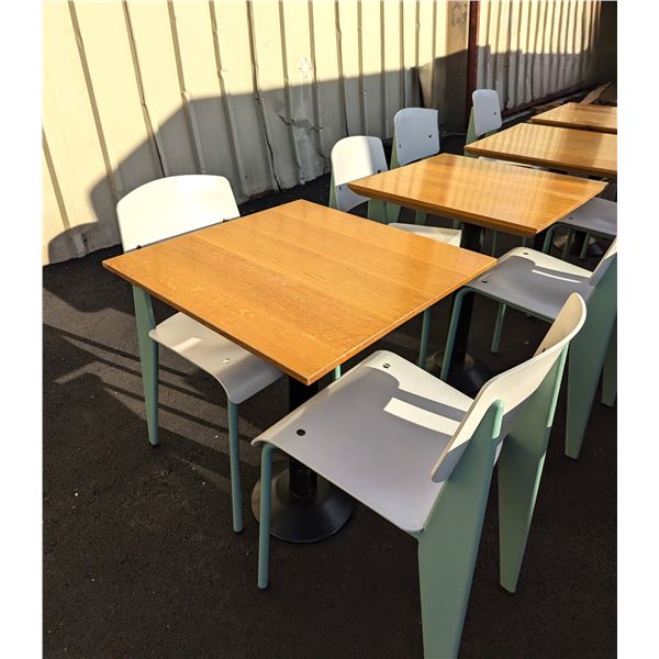 Square Tables With Chairs - Lot of 27pcs |