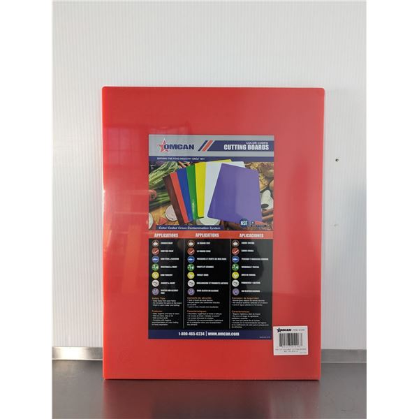 15" x 20"  Red Cutting Board, Omcan 41206 | L12-B