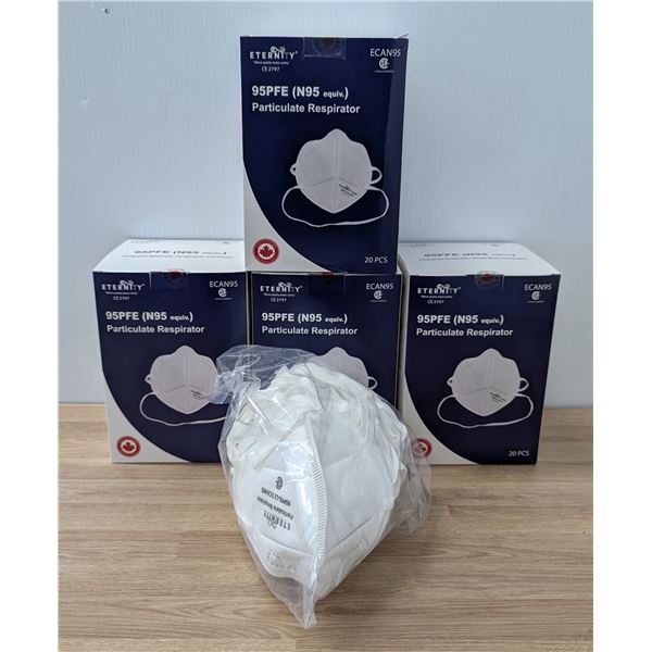 Eternity 95PFE Particle Respirators - Lot of 80 (4 Boxes) | MR-4-2/3