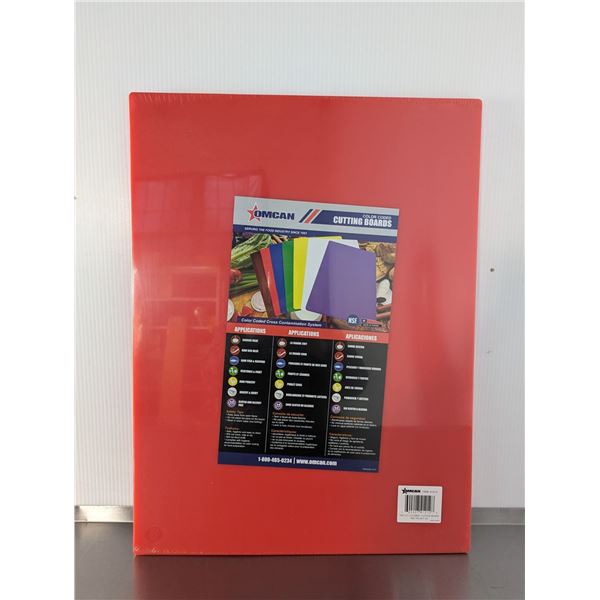 18" x 24"  Red Cutting Board, Omcan 41212 | L12-B
