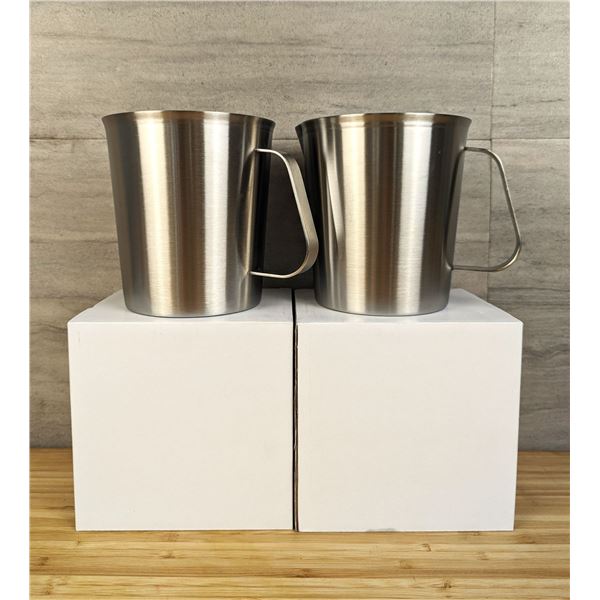 1000ml Stainless Measuring Cups - Lot of 2 | L1-2