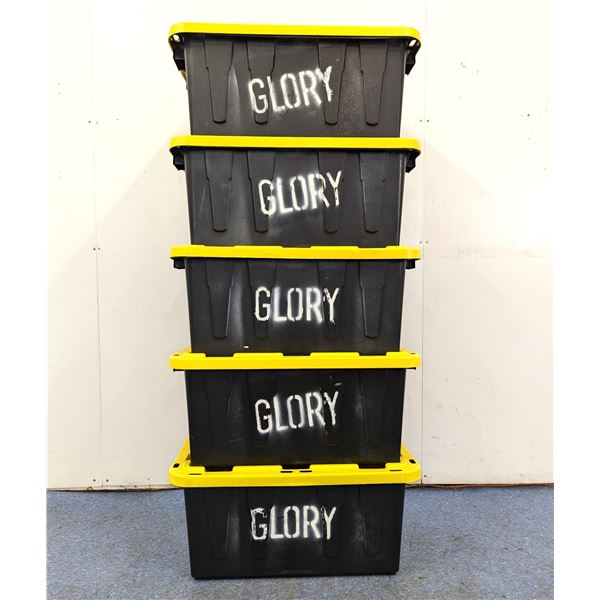 Heavy Duty Plastic Storage Bins - Lot of 5 Sets | AB-32/L2-1
