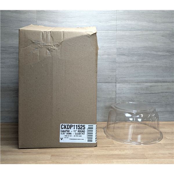 Cake Pak 11" Round 5.25" Dome - Lot of 50 ( 1 Case ) | EC6
