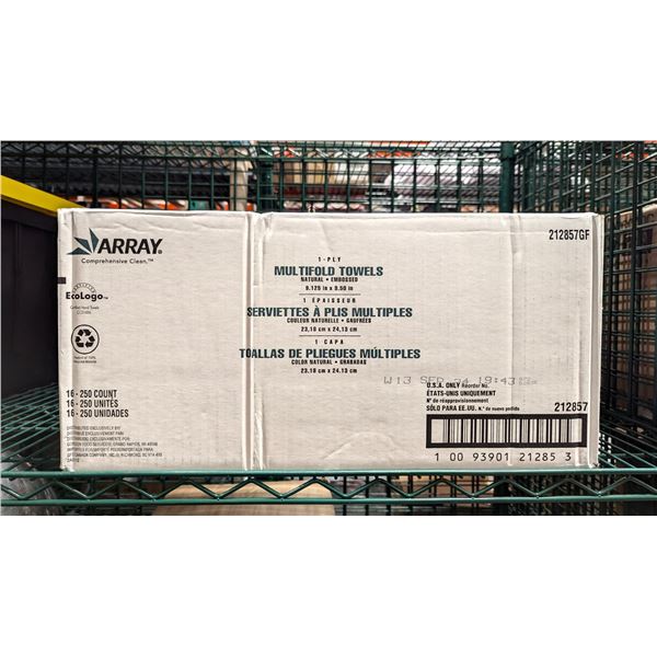 Array Multifold Towels 250count - Lot of 16 ( 1 case )  | EC6