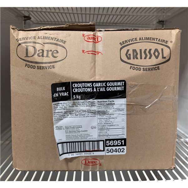 Dare Croutons Garlic Gourmet 5kg  ( 1 case ) | TRUE