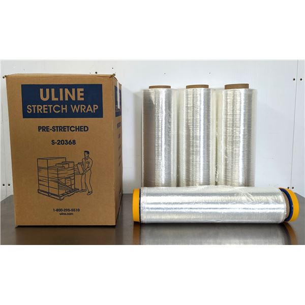 Uline S-20368 Standard Pre-Stretched Wraps - Lot of 3 Rolls | Rack I
