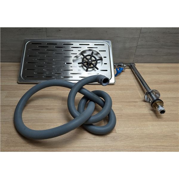 Glass Spray Rinser With Push Cup Faucet | Front D