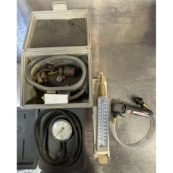 MARSHALL TOWN GAUGE, DWYER SLACK TUBE, DRAIN GUN AND THERMOMETER