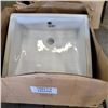 Image 2 : WHITE PORCELAIN UNDERMOUNT SINK, APPROX. 17" X 17" X 8"