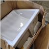 Image 3 : WHITE PORCELAIN UNDERMOUNT SINK, APPROX. 17" X 17" X 8"