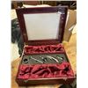 Image 1 : NEW WINE GIFT BOX AND 2 FLASK GIFT SETS - 2 BOTTLE WINE HOLDER W/ CORKSCREW, POURER, THERMOMETER, AN