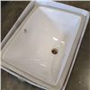 Image 2 : WHITE PORCELAIN UNDERMOUNT SINK, APPROX. 18" X 14"
