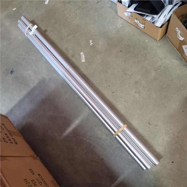 6 ALUMINUM POLES, APPROX 5' LONG