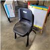 Image 2 : WHITEBOARD/CHALKBOARD EASEL WITH TWO BLACK CHAIRS FOR KIDS