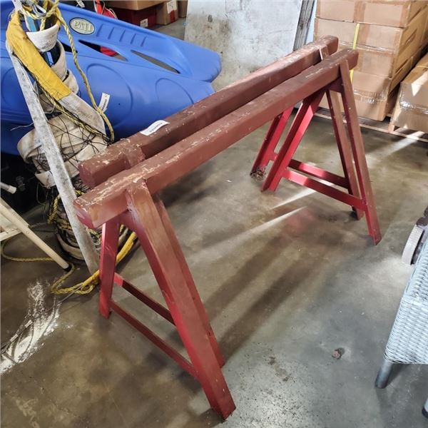 2 METAL SAW HORSES 48" WIDE